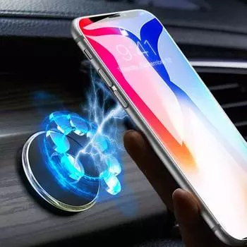 Магнитная подставка с плоской поверхностью, самоклеящаяся, мощная, не царапающая, сильная магнитная адсорбция, поддержка телефона, магнитный автомобильный держатель для мобильного телефона