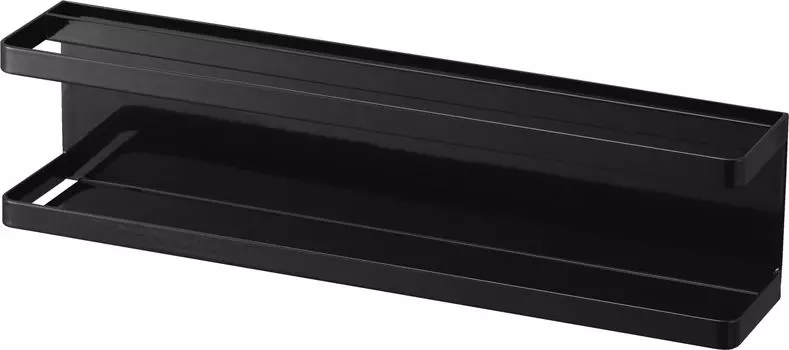 Магнитная полка для холодильника Yamazaki Jitsugyo, боковая, черная, размер приблизительно. Ш40 x Г8 x В10см Башня Стойка для специй Поднос для хранения Насыпное хранение