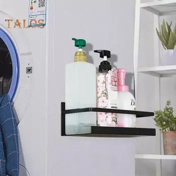 Магнитная полка для хранения на холодильнике, держатель для специй на холодильник, устойчивая к коррозии, прочная, выдерживающая нагрузку магнитная полка для специй чёрный