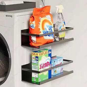 Магнитная полка для хранения на холодильнике, подвесная полка для специй, полка для хранения приправ, магнитный органайзер для стиральной машины