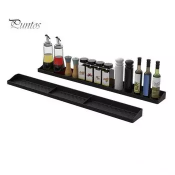 Магнитная полка для специй на плите, термостойкая, нескользящая, многоразовая, легко моется, универсальный органайзер для плиты, полка над плитой серый