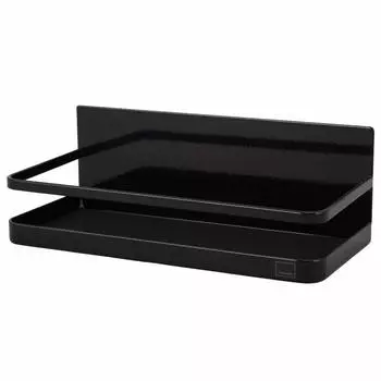 Магнитная полка для специй Yamazaki Jitsugyo, черная x D11 x Tower, стойка для приправ, кухонное хранилище 2523, прибл.. Ш24,5 В8,5 см чёрный