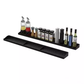 Магнитная полка для специй Yousheng, термостойкая, нескользящая, многоразовая, легко моется, универсальная полка для плиты серый