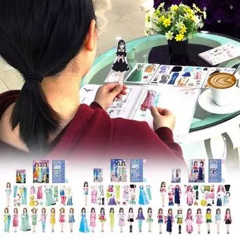 Магнитная принцесса одеваются бумажная кукла одеваются бумажная игрушка магнит люди одежда головоломки игра ролевые игры наклейка A