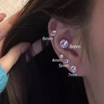 Магнитная присоска Super Flash без ушных клипс, бриллианты Flash, уши из циркония, кохлеарные серьги, универсальные серьги, персонализированные серьги