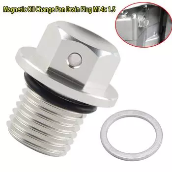 Магнитная пробка для слива масла двигателя автомобиля, гайка, болт, гайка для слива масла, гайка M14x1,5 для Honda CR-V Accord Civic Odyssey YAMAHA XJ6F/S серебряный