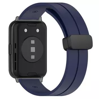 Магнитная пряжка для ремешка HUAWEI Watch Fit 2, сменный силиконовый ремешок, браслет Correa, ремешок HUAWEI Watch Fit2 Black чёрный