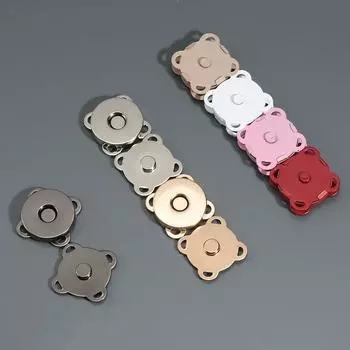 Магнитная пряжка, сшитая вручную, с изображением цветка сливы, магнитная кнопка для багажа, прочная невидимая пряжка, прочная магнитная пряжка, сумка для аксессуаров, бесшовная скрытая пряжка 14Mm silver