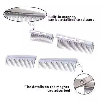 Магнитная расческа-ножницы для волос, профессиональные ножницы для стрижки волос, расческа для мужчин и женщин, парикмахерские инструменты, парикмахерские принадлежности S