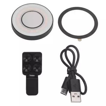 Магнитная селфи-лампа для телефона 25009000K, перезаряжаемая, 36 светодиодов, заполняющий свет с зажимом для селфи