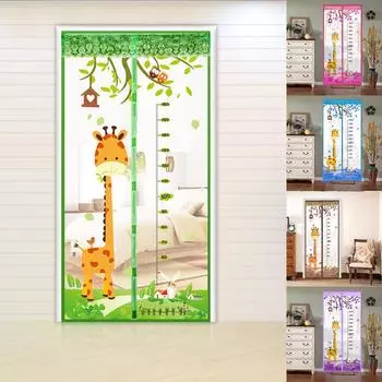 Магнитная сетка, москитная сетка для двери, занавеска, защита кухонного окна, прочная сетка из органзы, марля с приклеиванием ниток 100*210 кофейный