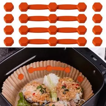 Магнитная силиконовая пряжка для фритюрницы для пергаментной бумаги пищевого класса 2pcs красный