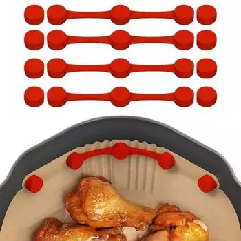 Магнитная силиконовая пряжка для фритюрницы, фиксирующий зажим для пергаментных листов, термостойкий быстросъемный держатель для бумаги для фритюрницы 1pc