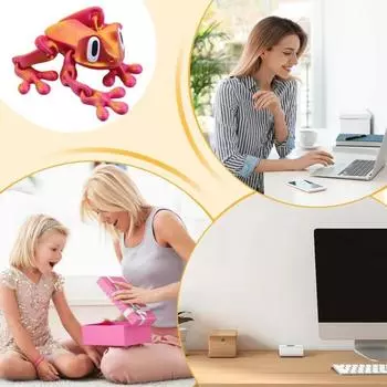 Магнитная скульптура лягушки с подвижными суставами 3D-печатная игрушка лягушка 3D-печатная модель лягушки для детей style G
