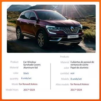 Магнитная солнцезащитная шторка для Renault Koleos HC Samsung QM6 2017~2024, шторка на лобовое стекло, боковое окно на крышу, накладка на люк, аксессуары 2017-2024