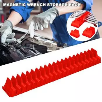 Магнитная стойка для хранения гаечных ключей с противоскользящим основанием, универсальный легкий портативный держатель для гаечных ключей, универсальный органайзер для инструментов чёрный