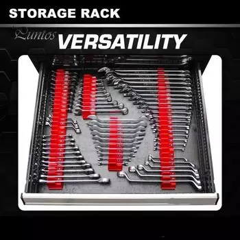 Магнитная стойка для хранения гаечных ключей с противоскользящим основанием, универсальный легкий портативный держатель для гаечных ключей, универсальный органайзер для инструментов чёрный