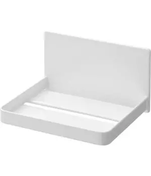 Магнитная стойка для хранения массажера для ванной комнаты Yamazaki Jitsugyo, белая, диаметр 12 см, высота 8 см, плавающая стойка для хранения косметических приборов, 1668, ширина 14,5 см