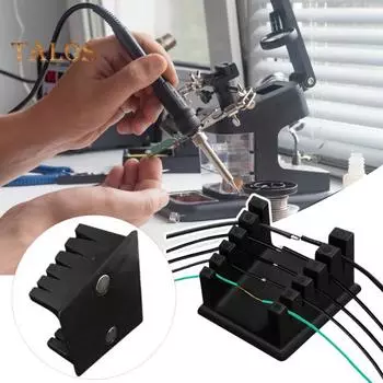Магнитная сварочная паяльная станция, зажим для проволоки, держатель кронштейна, подставка для зажима кабеля из АБС-пластика, портативный верстак, инструмент для силиконовой проволоки 30-12AWG красный