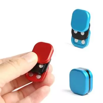 Магнитная толкающая карточка, тактильная монета, мини-фиджет, толкающая пластина, игрушка для снятия стресса, EDC, металлический антистрессовый механический слайдер красный