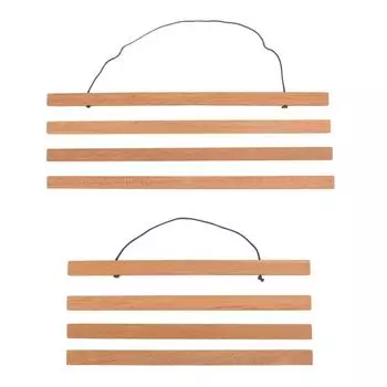 Магнитная вешалка для плакатов из тикового дерева, деревянная магнитная вешалка для плакатов, печатных фотографий, картинок 40cm / 15.7in