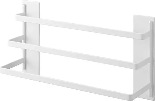 Магнитная вешалка для полотенец для стиральной машины Yamazaki Jitsugyo 3796, 3 ряда, белая, Ш42 x В18 см, настенная вешалка для полотенец с крючком, простая установка, 3796, прибл. белый