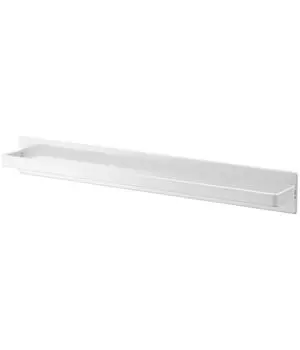 Магнитная вешалка для полотенец для ванной Yamazaki Industries 4596, широкая, белая, прибл.. Ш 15,7 x Г 1,8 x В 2,0 дюйма (40 х 4,5 х 5 см), Башня, вешалка для полотенец, Ha