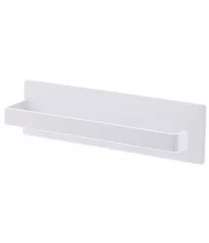 Магнитная вешалка для полотенец Yamazaki Jitsugyo, белая, ширина 18 см, высота 5 см, настенная вешалка для полотенец 3267, приблизительная. Д4.5