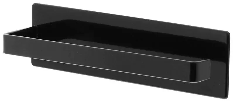 Магнитная вешалка для полотенец Yamazaki Jitsugyo для ванной комнаты, цвет черный, приблизительно. Вешалка для полотенец для ванной комнаты W18 x D4.5 x H5cm 3268