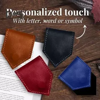 Магнитная закладка из искусственной кожи Магнитный маркер для страниц Романы Кулинарные книги Журналы Аксессуары для чтения чёрный