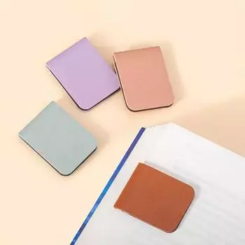 Магнитная закладка из искусственной кожи с магнитным замком, зажим для книг, тонкий уголок, подходит для чтения светло-коричневого