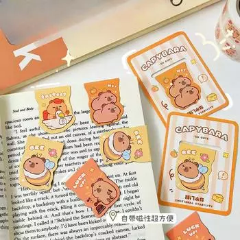 Магнитная закладка Kapibala, держатель для страниц для чтения с героями мультфильмов, канцелярские принадлежности для учащихся начальной школы, небольшие подарки для детей 10pcs