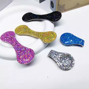 Магнитная закладка-клипса из искусственной кожи с блестками Магнитные закладки с блестками Скрепка для страниц Закладка для книг Сохранитель страниц серебряный