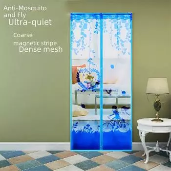 Магнитная занавеска на дверь с рисунком из мультфильма, устойчивая к комарам, на лето 90 x 210 cm