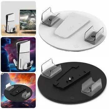 Магнитная зарядная база, подставка для зарядки контроллера, зарядная станция для двух контроллеров для версии цифрового/оптического привода PS5/PS5 Slim белый