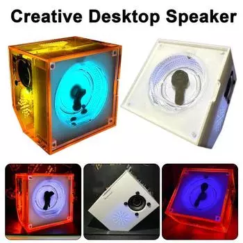 Магнитная жидкость для динамиков Визуализация музыки Компактный дизайн Портативный перезаряжаемый Bluetooth-совместимый Беспроводной Магнитная жидкость оранжевый