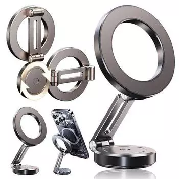Магнитное автомобильное крепление из алюминиевого автомобильного сплава аэрокосмического класса, вращение на 360 градусов, 16 крепление с неодимовыми магнитами N52 для