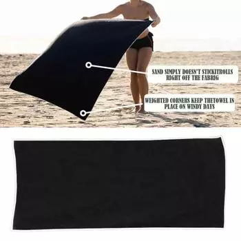 Магнитное банное полотенце, впитывающее песок, полотенце для плавания, быстросохнущее пляжное полотенце белый