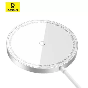 Магнитное беспроводное зарядное устройство Baseus mini 15 Вт для iPhone, быстрая зарядка для iPhone 15, 14, 13, 12, 11 Pro Max