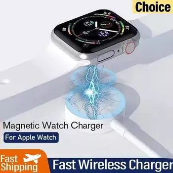 Магнитное беспроводное зарядное устройство для Apple Watch Series 9 8 7 Ultra 2 SE, кабель для быстрой зарядки, аксессуары для iWatch 8 7 6 5 4