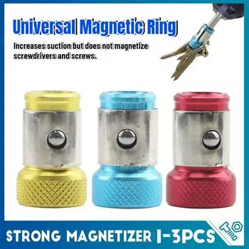 Магнитное кольцо держатель бит отвертки крестовой магнит Phillips 1/4 сильный намагничиватель съемная часть адаптер отвертка электроинструмент 1PCS красный