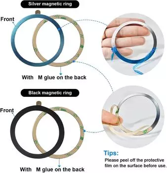 Магнитное кольцо для iPhone 13 12 Pro Max Samsung S21 Чехол Металлическая пластина Наклейка для Macsafe Беспроводное зарядное устройство Магнитный держатель для телефона в машину