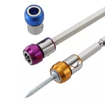 Магнитное кольцо для отвертки, противоскользящее высокоточное долговечное металлическое съемное кольцо для отвертки, намагничивающее кольцо для насадок для отверток чёрный