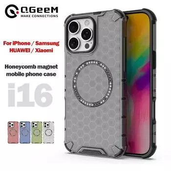 Магнитное кольцо прозрачный чехол для телефона iPhone 16 15 14 Plus 13 12 11 Pro Max 15ProMax 14Pro для Samsung S23 huawei ударопрочный прозрачный полный чехол iPhone 11 красный