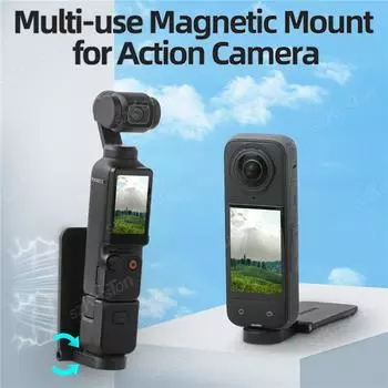 Магнитное крепление для Insta360 X4 Go 3S Ace Pro 2 Регулируемая настольная подставка-кронштейн для DJI Osmo Pocket 3/Action 5 Pro Universal