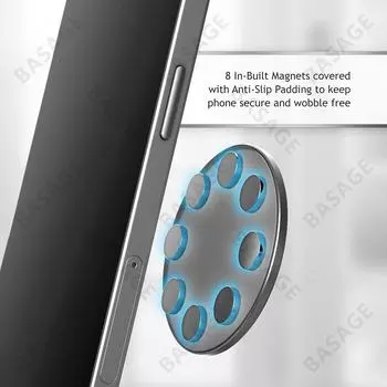 Магнитное липкое настенное крепление для iPhone 14, 13, 12 Pro Max Plus Mini, клейкий держатель Mag Safe Wall Mount для аксессуаров Magsafe чёрный