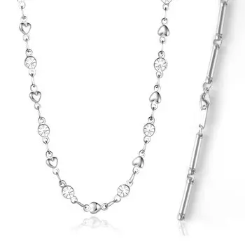 Магнитное ожерелье для японских последних хирургических нержавеющая сталь металл гипоаллергенный сердце магнитное [MAYA&CANA] женщины, прочный, дизайн, дизайн, цепь, серый