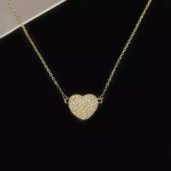 Магнитное ожерелье с подвеской Love Женское нишевое дизайнерское ожерелье Sense Light Luxury с бриллиантами в форме сердца на ключицу, аксессуары