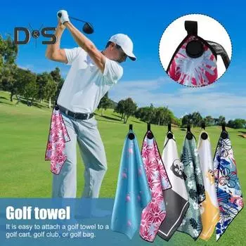 Магнитное полотенце для гольфа с сильным магнитом, вафельная сумка для гольфа из микрофибры, полотенце для гольфа с принтом, чистящее средство для мячей для гольфа жёлтый