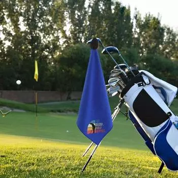 Магнитное полотенце из микрофибры для гольфа, быстросохнущая вафельная ткань с вафельным узором, салфетка для чистки мяча для гольф-клуба, аксессуары для гольфа, подарок для мужчин и женщин, игроку в гольф чёрный